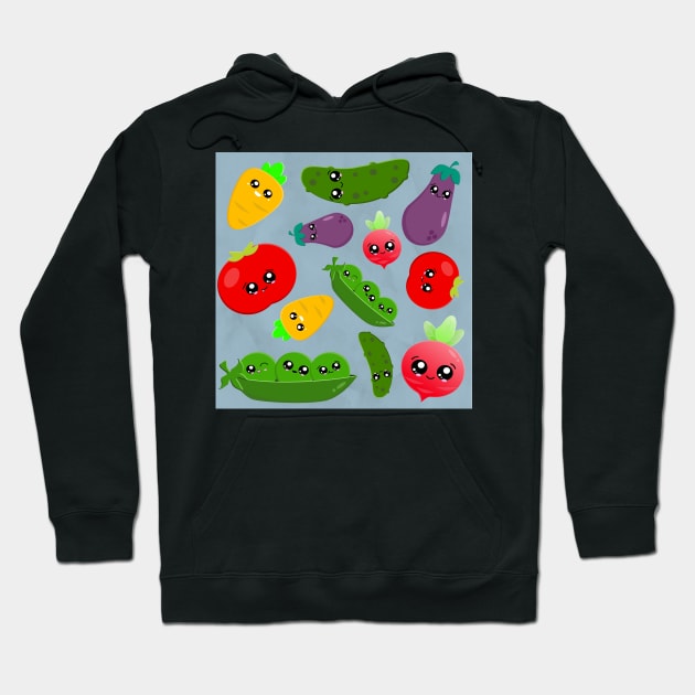 Cute Veg Pattern Hoodie by PlusAdore